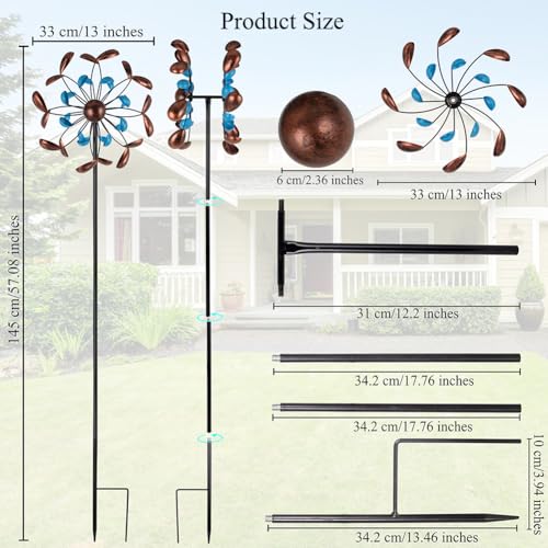 Wind Spinner Outdoor (13‘’Blue Copper)