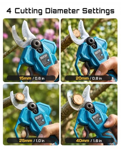 2-in-1 Pole Pruning Shears 1.6'' Cut, 20V Cordless, 4.9-9 ft Reach (Electric Blue)