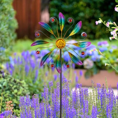 11”Metal Wind Spinners Outdoor (Purple3)