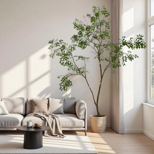 Artificial Elm Tree Faux Elm Tree 9ft Tall Fake Plant in Pot Fake Silk Tree Faux Plants Indoor (9ft)