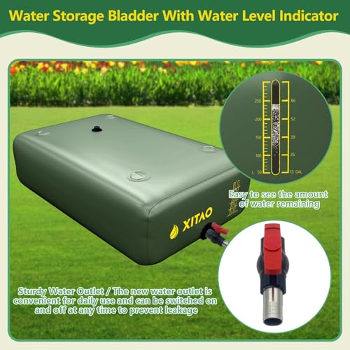 142Gal 540L Water Bladder Tank w (142 Gal / Green)