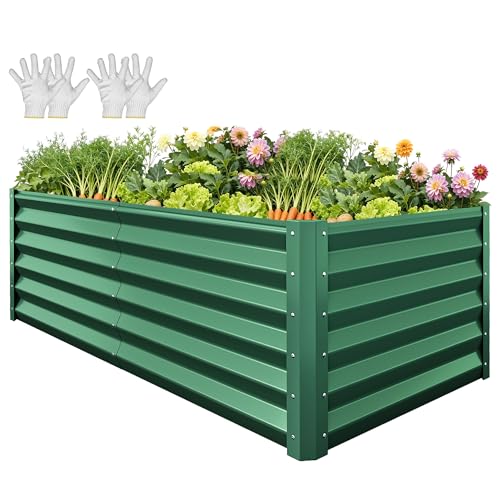 6x3x3ft Large Raised Garden Bed Kit (Green / 6x3x3ft)