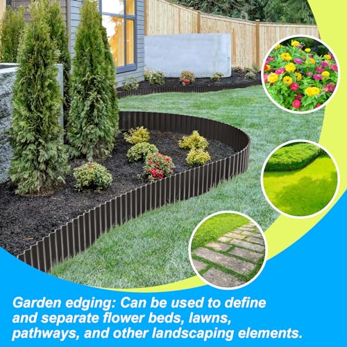 Corrugated Metal Garden Edging 6" x 60Ft (Black)