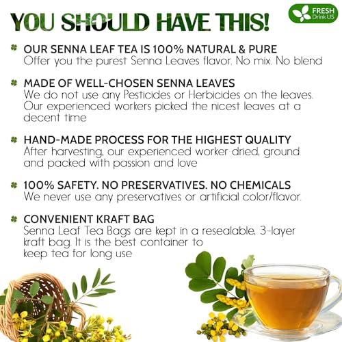 Premium 75 Senna Leaf Tea Bags (75 Tea Bags)