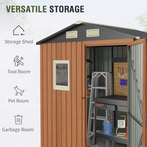 6x4 Ft Outdoor Storage Shed with Floor (6x4 FT/Base)