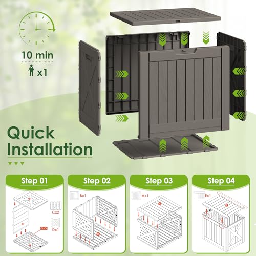 40 Gallon Outdoor Deck Box (40 Gallon / Dark Brown)