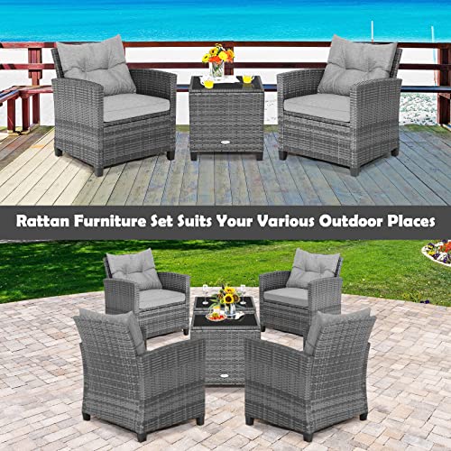 3 Pieces Patio Furniture Set