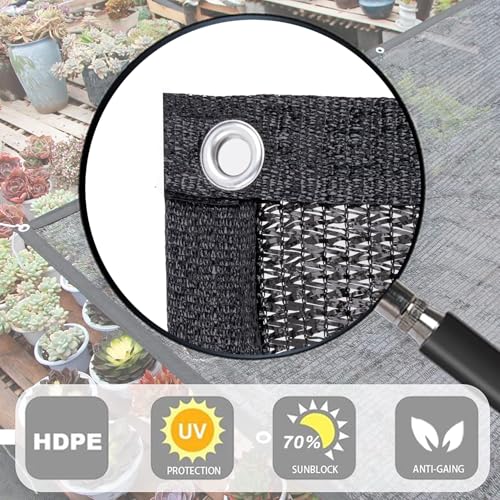 Shade Cloth for Garden (3FTx10FT / 70% Shade-Black)
