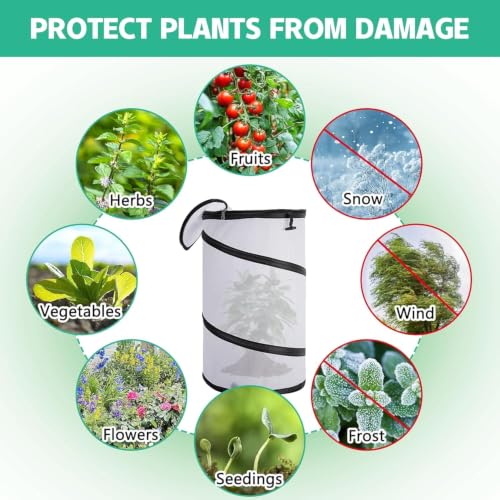 3 Pcs Pop Up Winter Frost Plant Cover (White-3pcs)