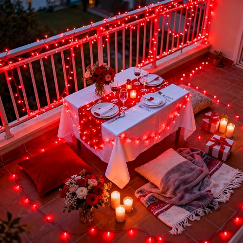 2 Pack Solar Halloween Lights (Red / 100LED*2)