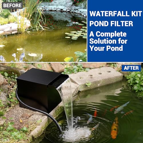 Large Capacity Stainless Steel Pond Waterfall Filter System (Up to 4500 Gallons)