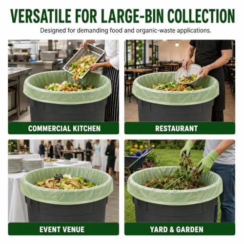 55 Gallon Compostable Trash Bags (60 Count)