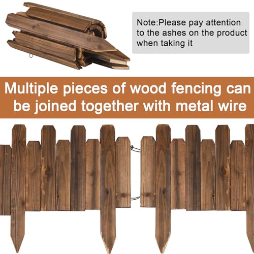 10 Pack Wood Garden Edging Fence (40 ft)