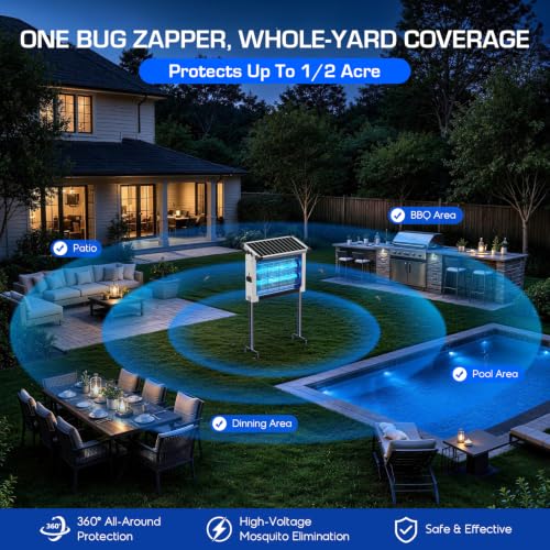 Solar Bug Zapper Outdoor (White)