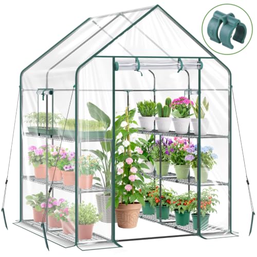 Plastic Greenhouse for Outdoors (Clear / 3 Tier 12 Shelves)