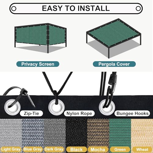 90% Sun Shade Cloth with Grommets (1 2' X 2 0' / Green)