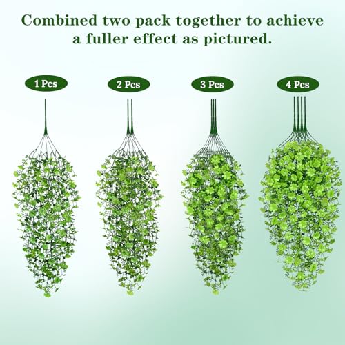Artificial Hanging Plants (Four Leaf Clover / 4Pcs Plants)