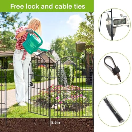 40in Tall Garden Fence Animal Barrier (8 Count)