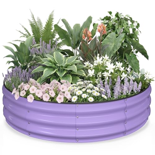 Round Raised Garden Bed (Lavender Purple / 4x4x1FT)