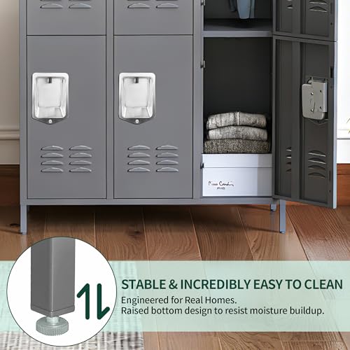9 Doors Metal Employee Locker (9 Door-Upgraded / Grey)