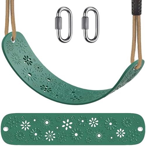 Swing Set Accessories Kids Swing Seat with Adjustable Rope (Green Swing Seat (1 Pack))