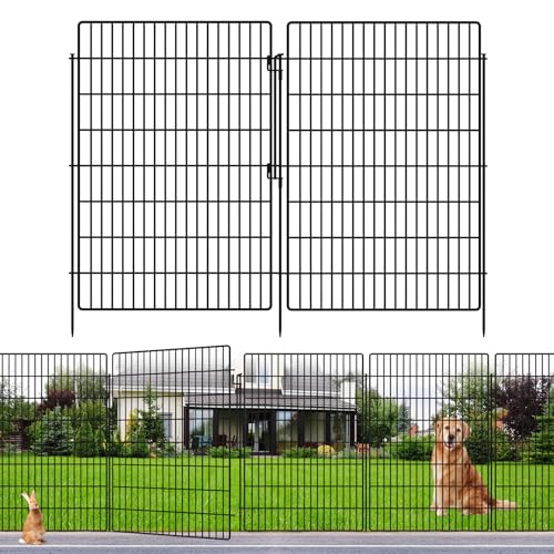 15 Panels Garden Fencing Animal Barrier with Lock (40in(H))