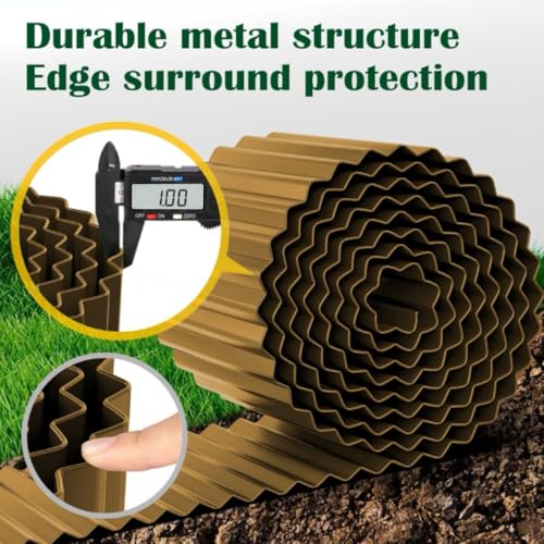 Corrugated Metal Garden Edging 6" x 20Ft (Bronze)