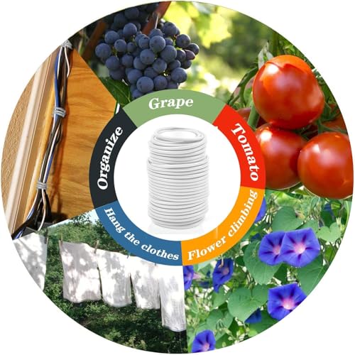 Soft Plant Ties for Support (2pcs White Plant Wire)