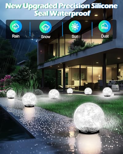 Garden Solar Ball Lights Outdoor Waterproof (5.9 Inch)