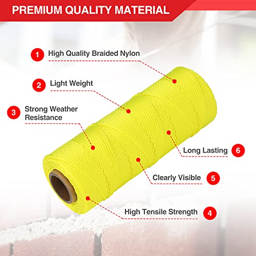 Mason Line 3 Roll 500 Feet #18 Braided Nylon String (1500 Foot)