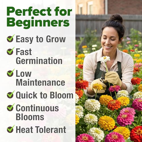 Pumila Dwarf Zinnia Mix Seeds