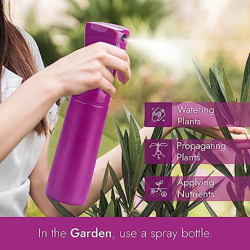 Continuous Mist Purple Spray Bottle 300ml Fine Mist for Hair (Light Purple - 10oz)