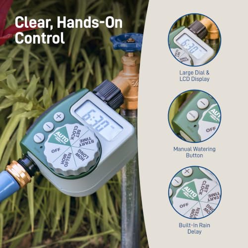 62067 1 Outlet Programmable Digital Hose Watering Timer (2 Count)