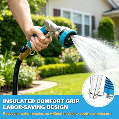 Metal Garden Hose Nozzle Heavy Duty (Blue)