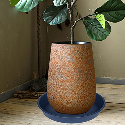 2 Pack of 10 inch Plant Saucer Gray (10" (2 pack) / Blue)