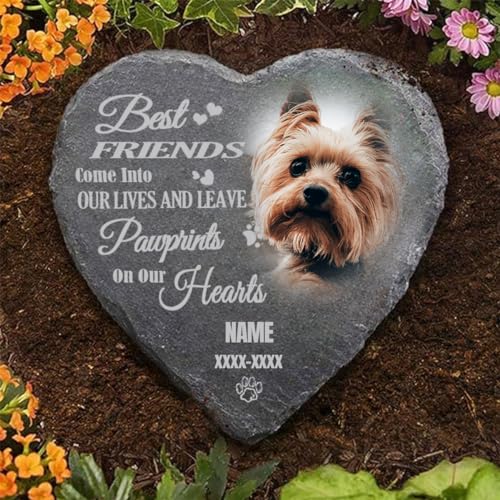 Personalized Photo Garden Stones Customized with 10 Templates Name Date