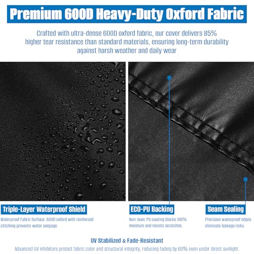 51in Outdoor Cushion Storage Bag (Black / 51.2x21.7x23.6in)