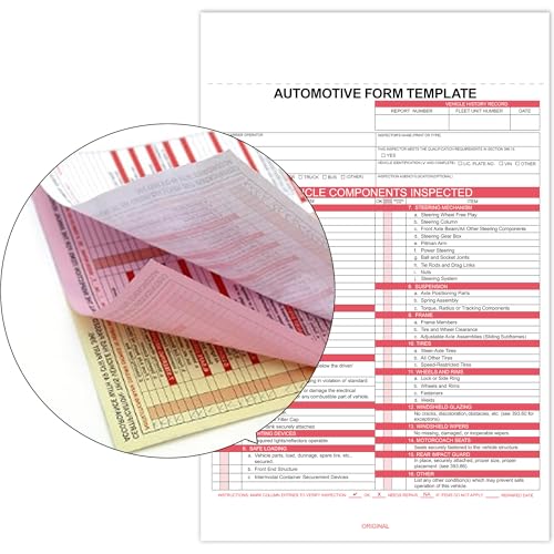 White Vehicle Form Template Sticker (5 Sets White Template and Stickers)