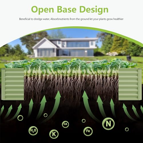6x3x2FT Galvanized Raised Garden Bed
