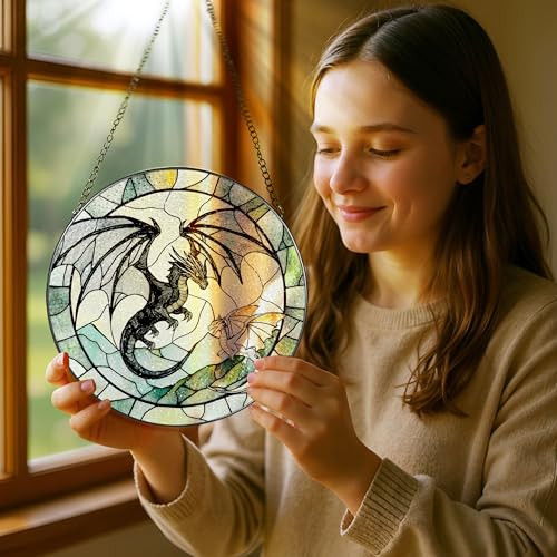 Stained Glass Window Hanging (Dragon)