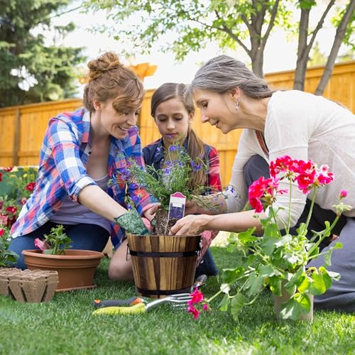 4 Pack Wooden Whiskey Barrel Planters (4 Count)