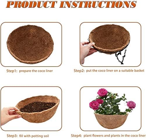 4 Pack 16 Inch Round Coco Liner (16inch/4Pack)