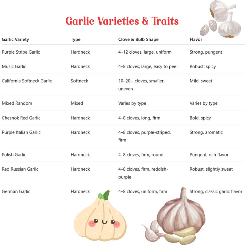 1 LB Music Hardneck Garlic Bulbs for Planting in Fall (16 Ounce)