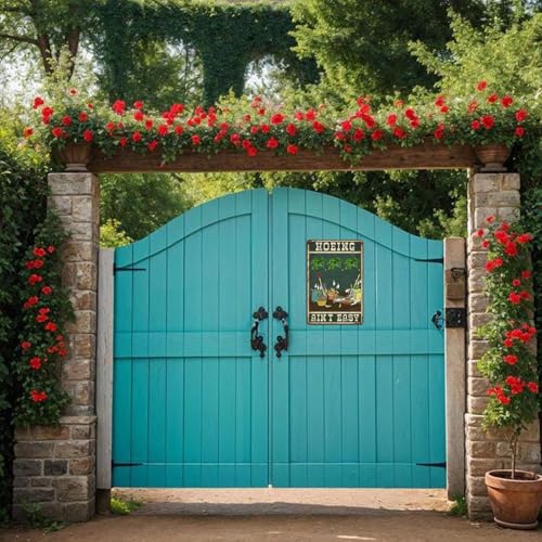 Funny Garden Signs for Outside Hoeing Ain't Easy Metal Tin Sign Personalized Decor Gift for Women Outdoor Yard & Shed Gardening Signs Garden Stuff for Outside 8x12 Inch (a03)