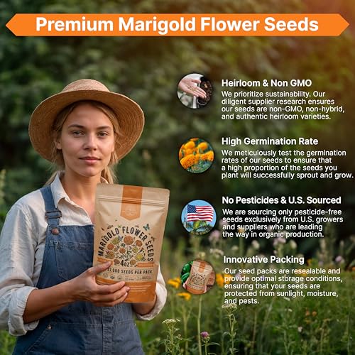 Marigold Seeds Pack 4 oz