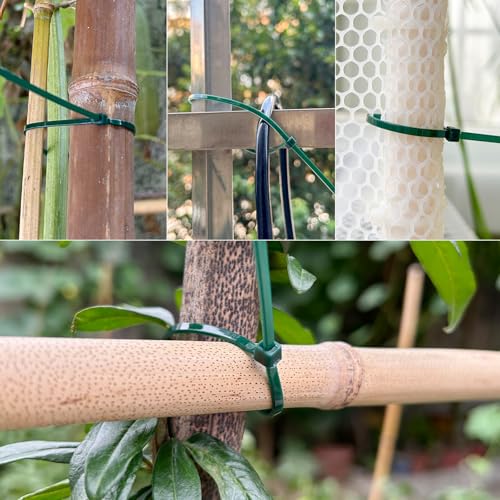 6 inch 3mm Dark Green Nylon Garden Cable Zip Ties Self Locking Cable Ties Twist Ties