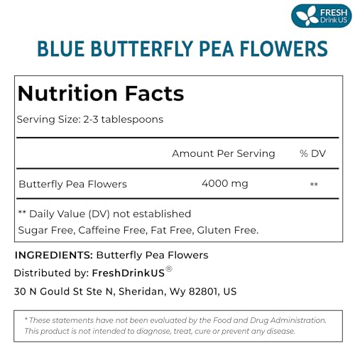 Premium 16oz Butterfly Pea Flowers Tea (16oz)