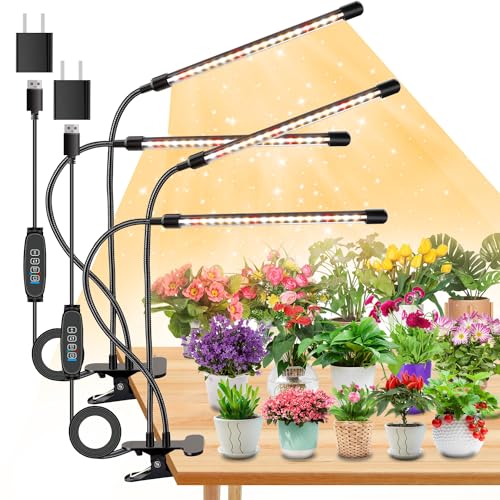 Grow Lights for Indoor Plants (2 Head 2 Pack)