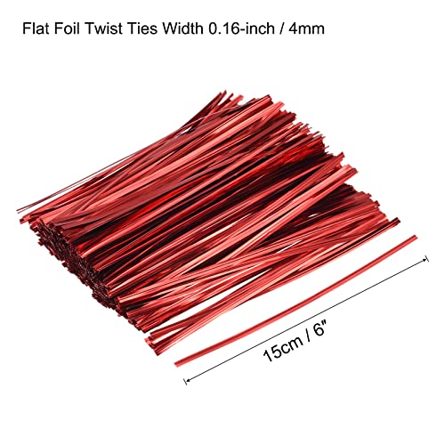 Foil Twist Ties 6" 15cm Metallic Plastic Closure Tie for Tying Bread (750 Count)