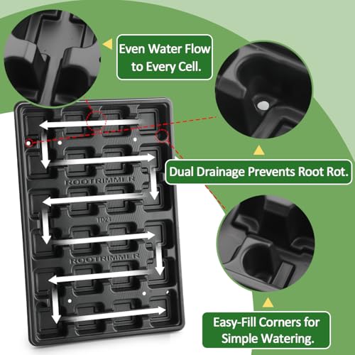 5 Pack 24 Cell Nursery Pots Trays with 2.8 inch (Black / Pots 120 Pcs with 5 Pack Trays)
